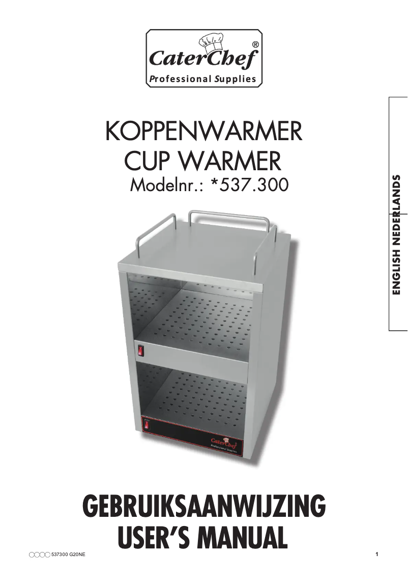 Image de la première page du manuel de l'appareil 537300