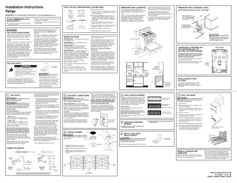 Image de la première page du manuel de l'appareil JGB750EEFES