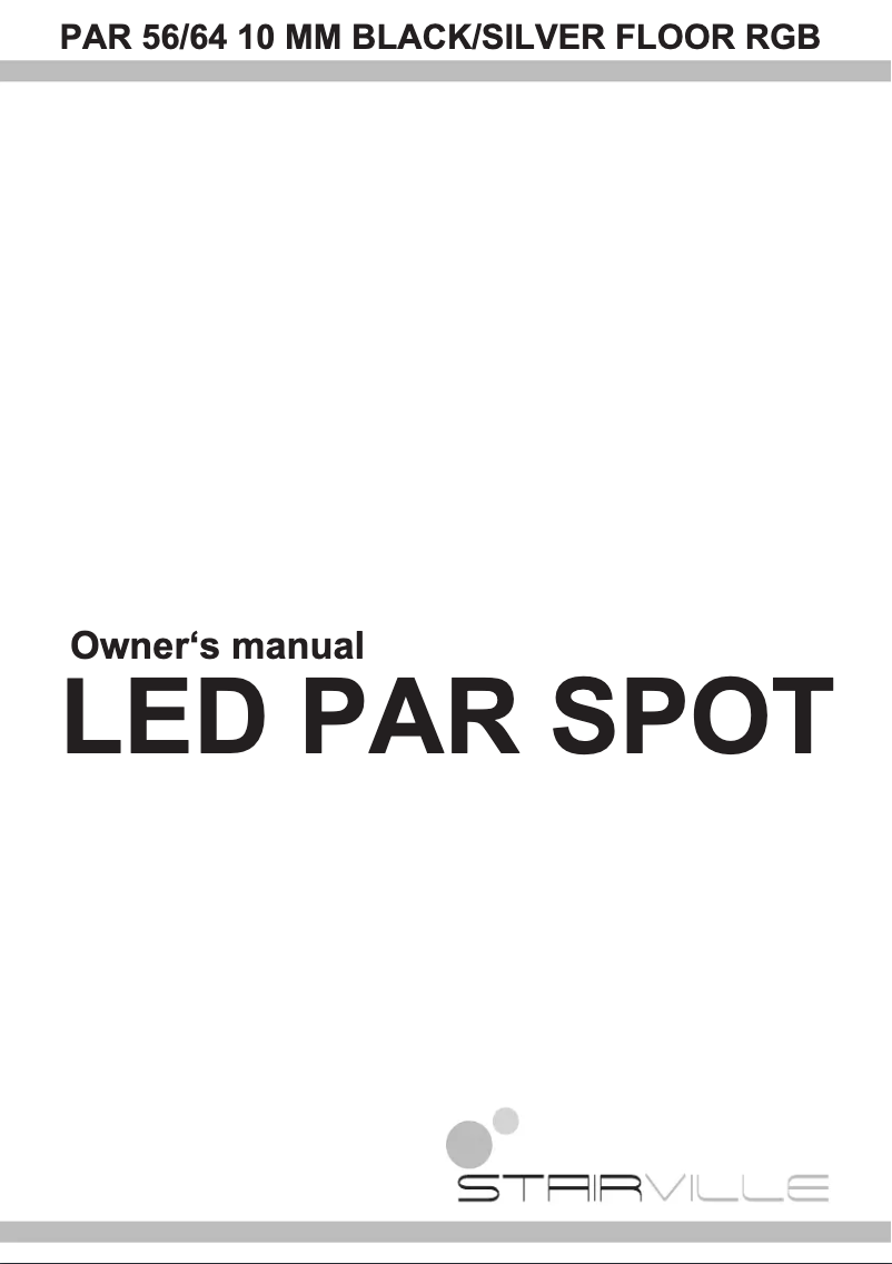 Image de la première page du manuel de l'appareil LED PAR56