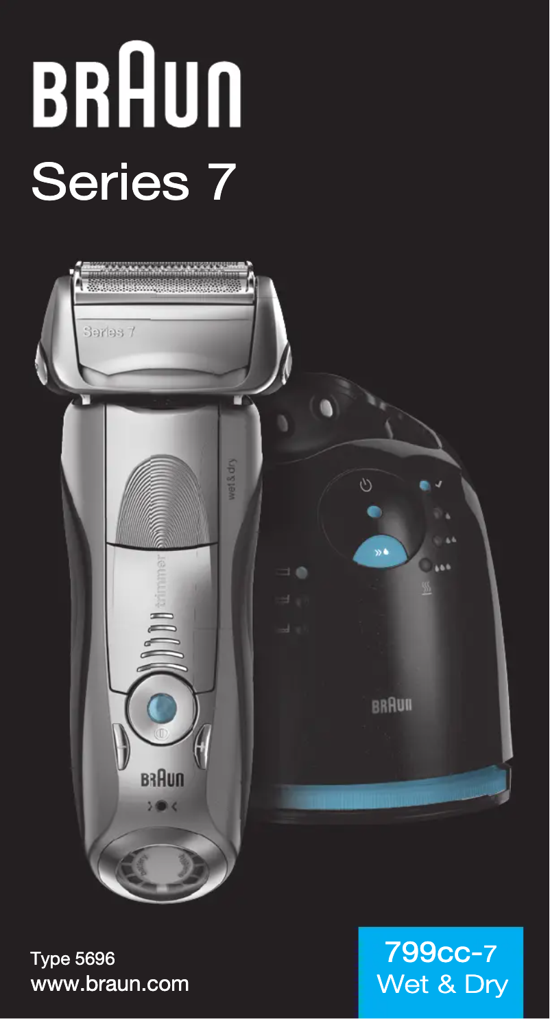 Page 1 de la notice Manuel utilisateur Braun Series 7 799cc Wet&Dry 