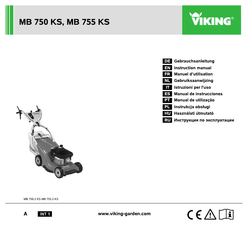 Page 1 de la notice Manuel utilisateur Viking MB 750 KS