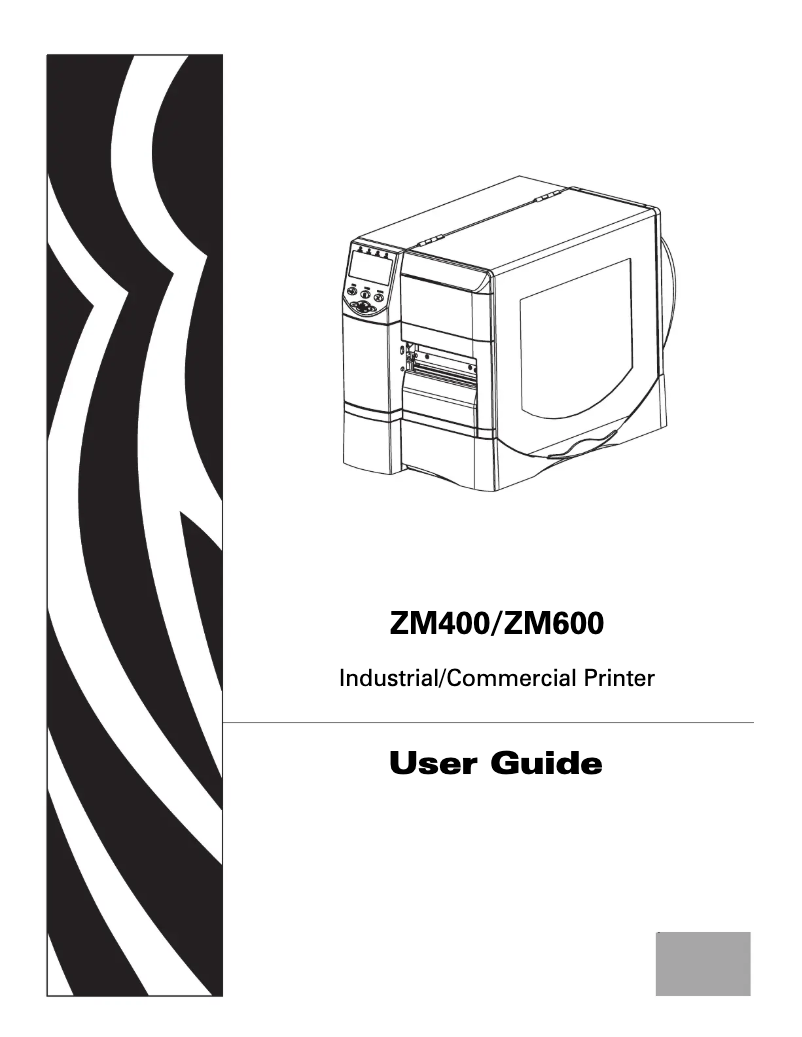 Page 1 de la notice Manuel utilisateur Zebra ZM400
