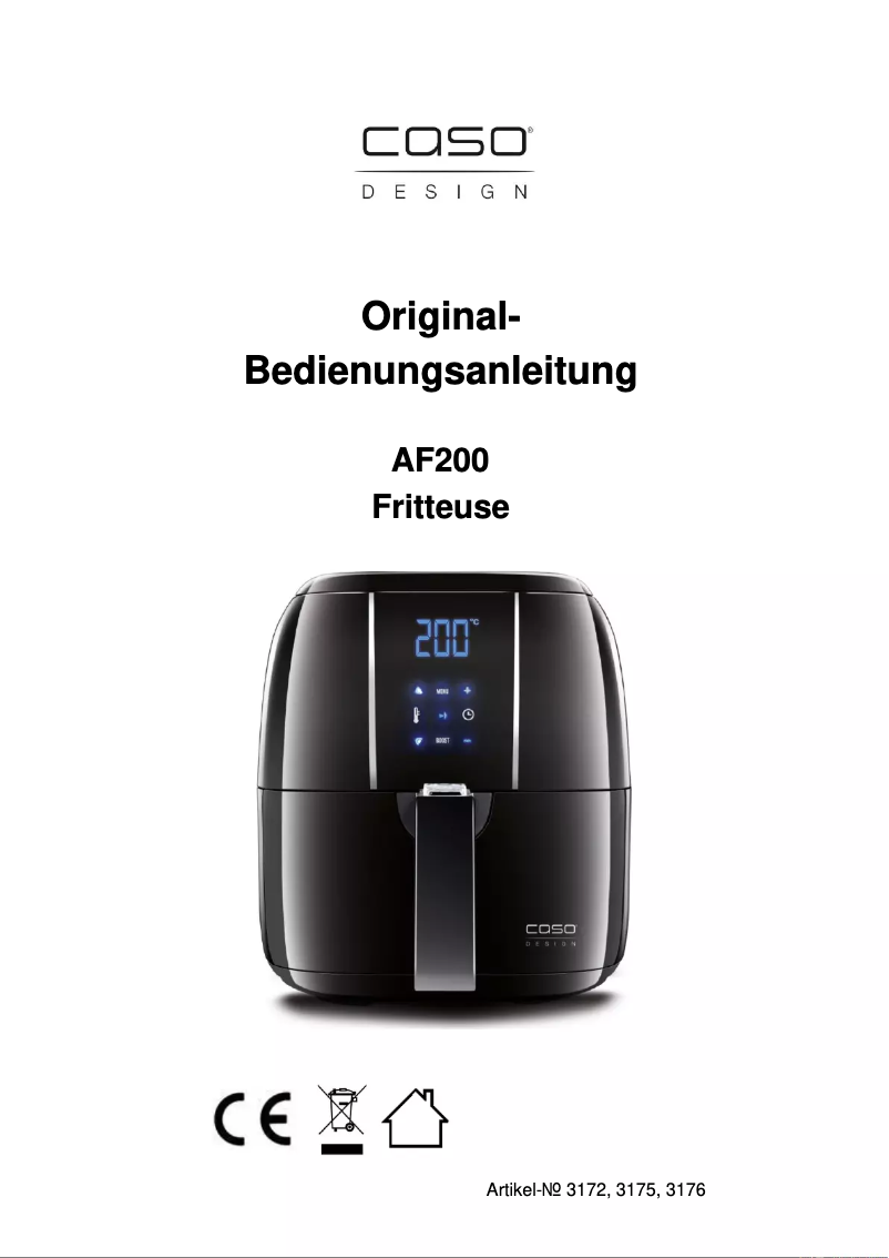 Image de la première page du manuel de l'appareil AF200