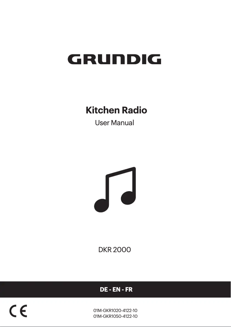 Page n°1 - Manuel utilisateur Grundig DKR  2000