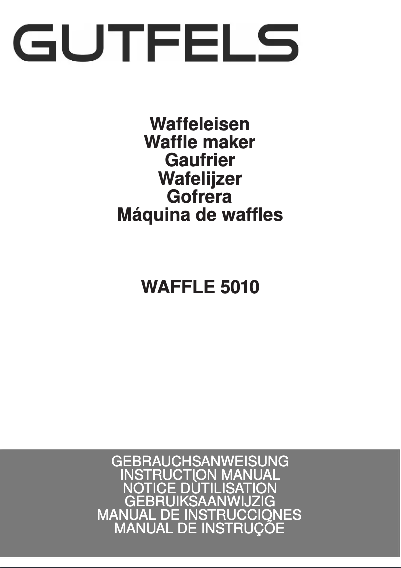 Image de la première page du manuel de l'appareil WAFFLE 5010