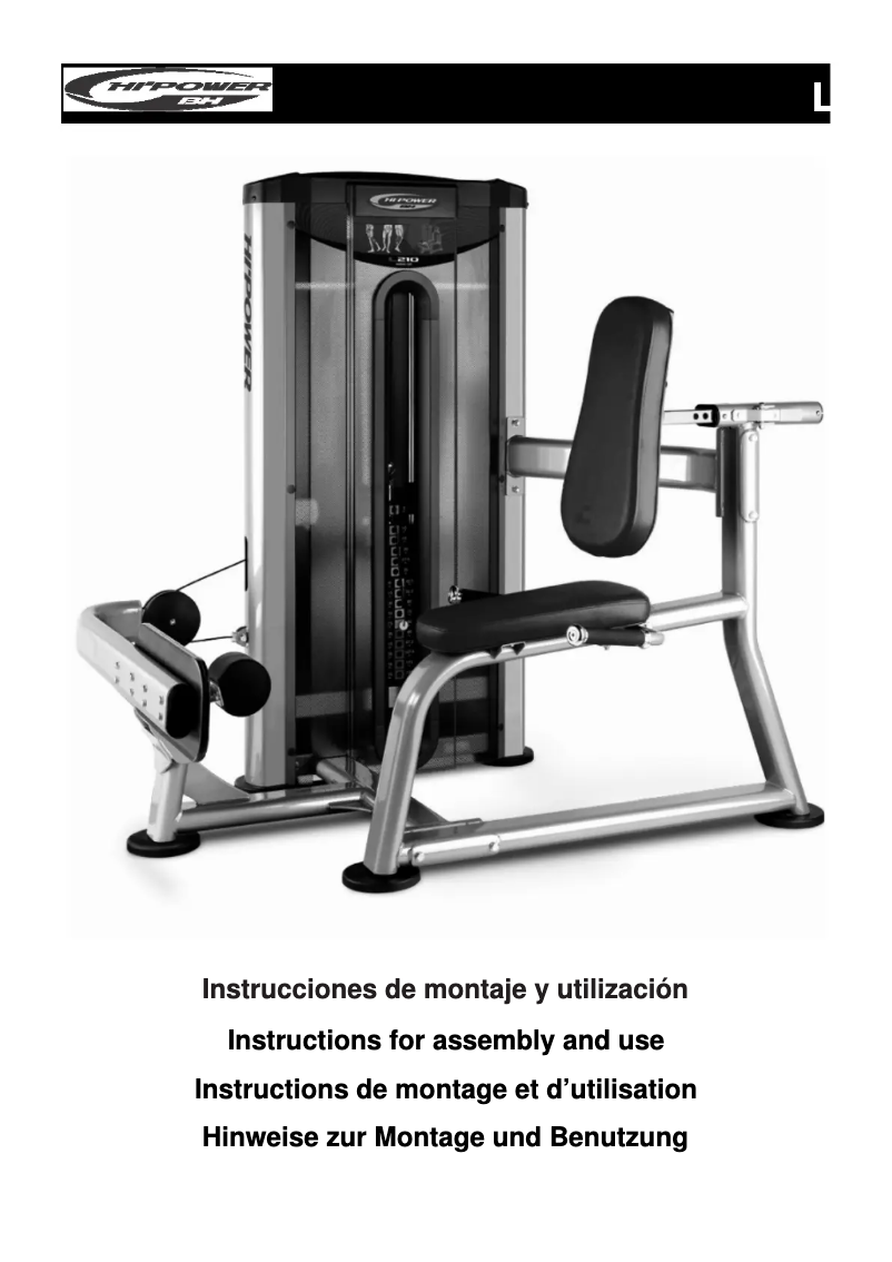 Page 1 de la notice Manuel utilisateur BH Fitness L210