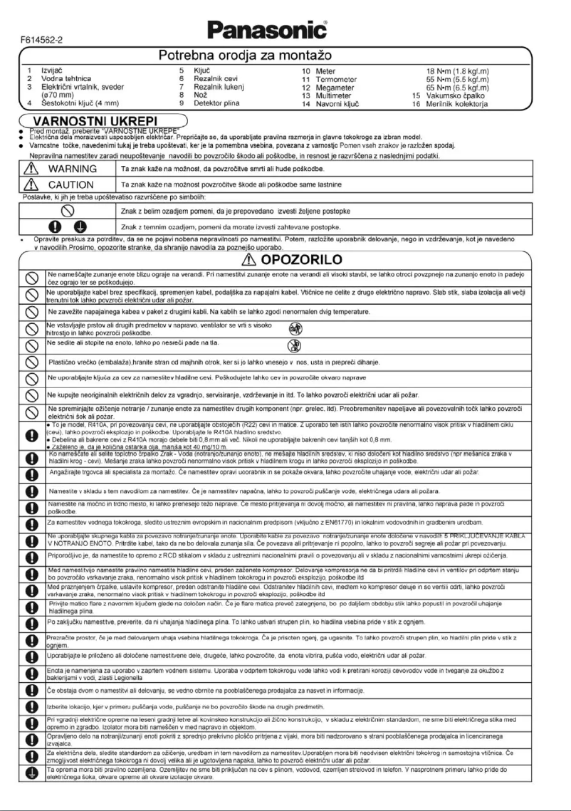 Page 1 de la notice Manuel utilisateur Panasonic WH-UD16C6E5