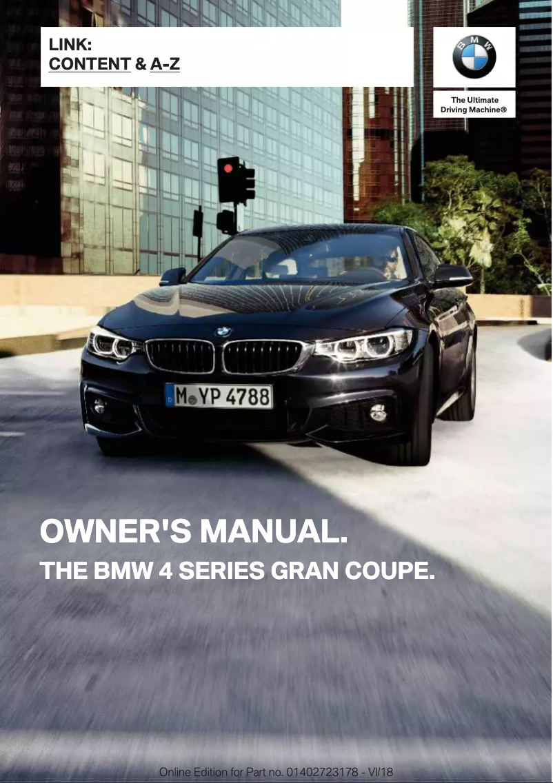 Page 1 de la notice Manuel utilisateur BMW 4 Series (2019)