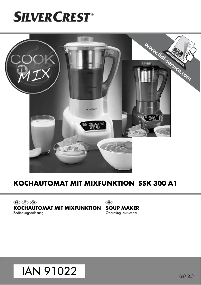 Image de la première page du manuel de l'appareil Cook 'n' Mix SSK 300 A1