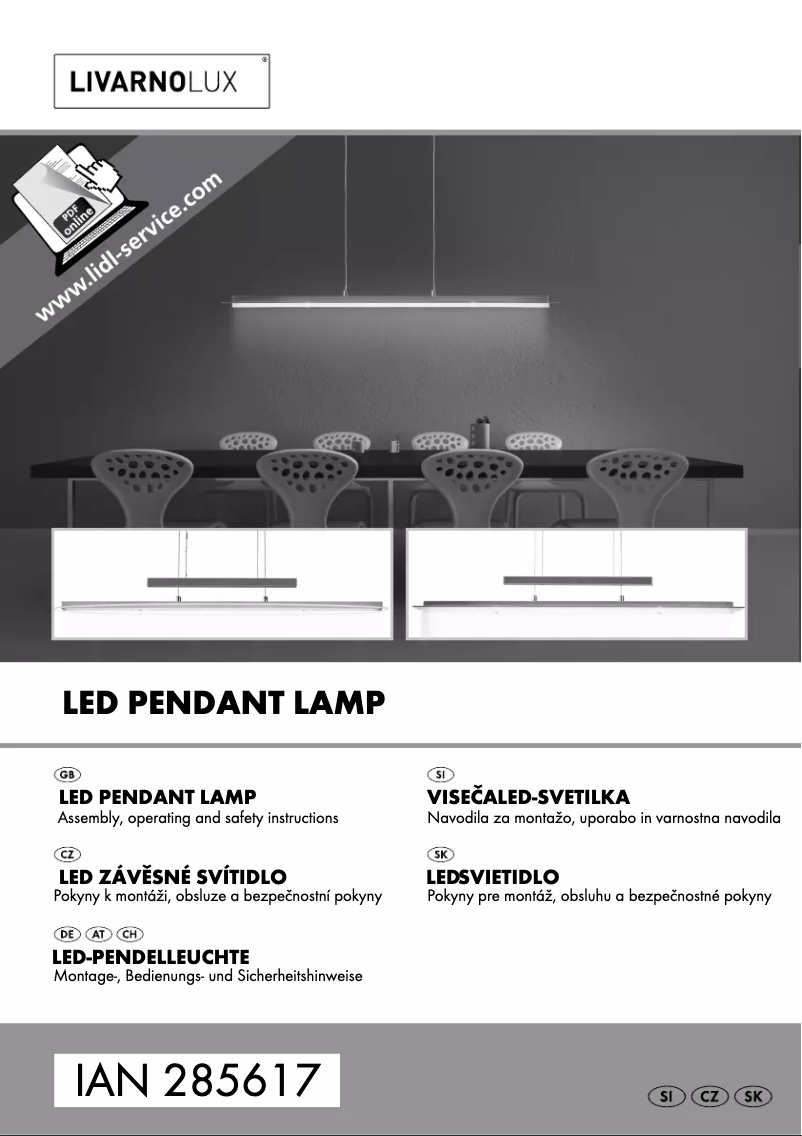 Page 1 de la notice Manuel utilisateur Livarno Lux IAN 285617