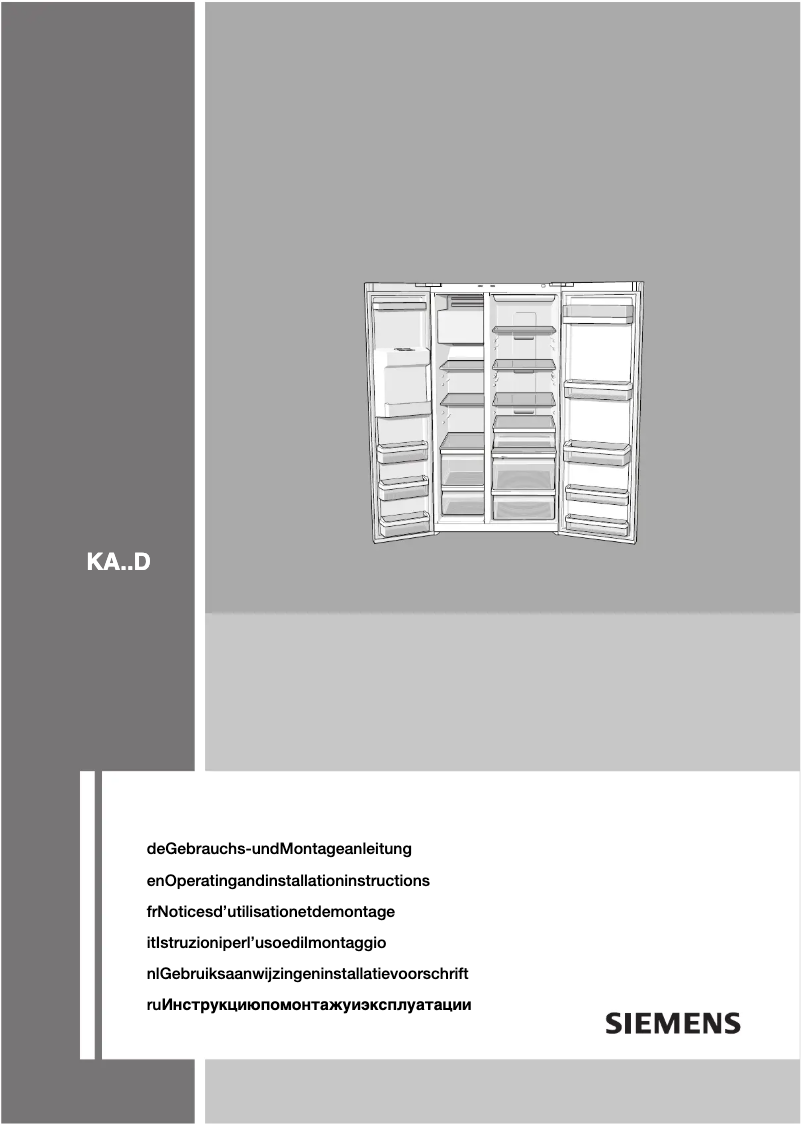 Image de la première page du manuel de l'appareil KA62DV71