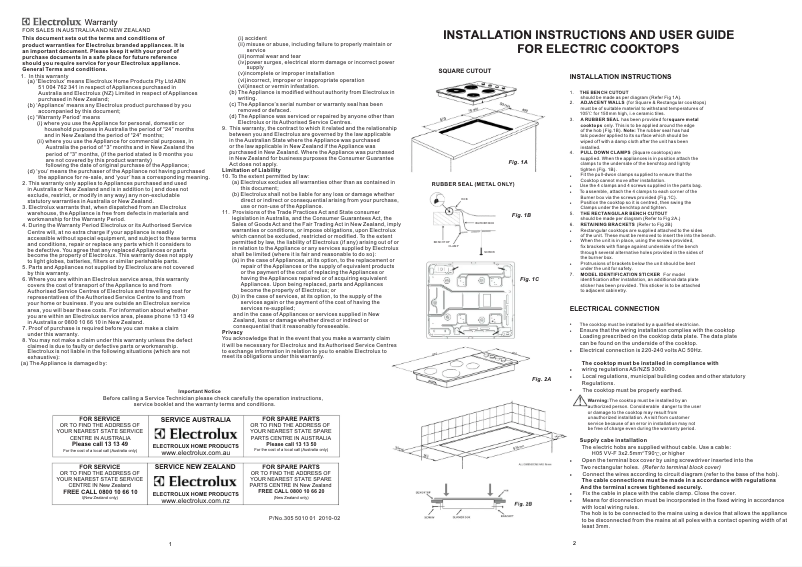 Image de la première page du manuel de l'appareil EHC617S