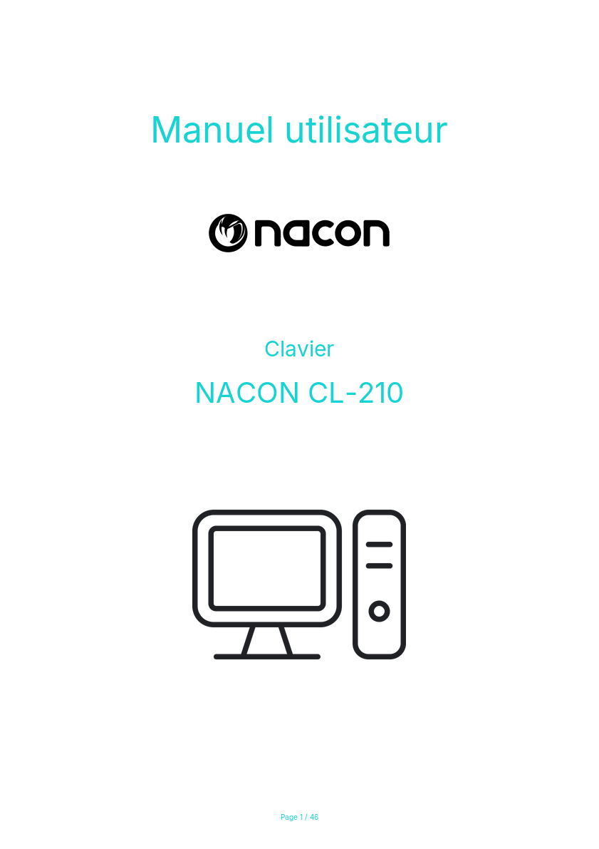 Image de la première page du manuel de l'appareil CL-210
