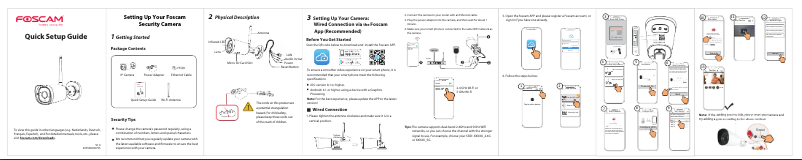 Page 1 de la notice Manuel utilisateur Foscam G4C