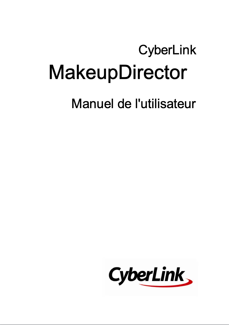 Page 1 de la notice Manuel utilisateur Cyberlink MakeupDirector