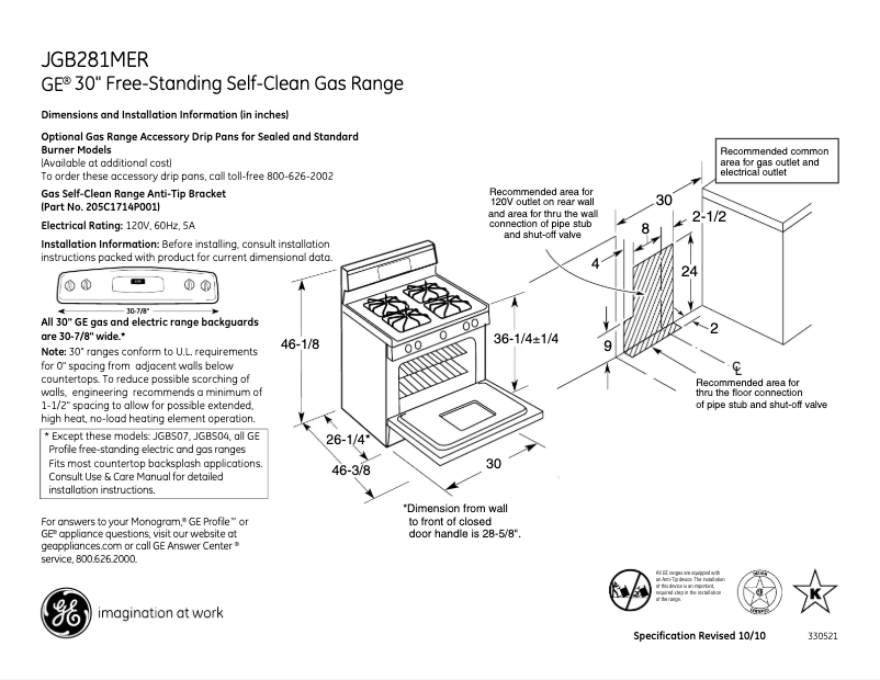 Imagen de la primera página del manual del dispositivo JGB281MERBS