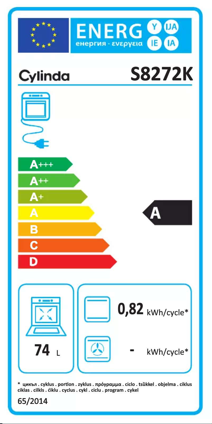 Page 1 de la notice Manuel utilisateur Cylinda S 8272 K
