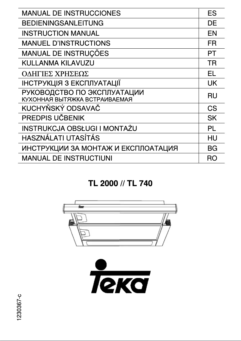 Page n°1 - Manuel utilisateur Teka TL 740