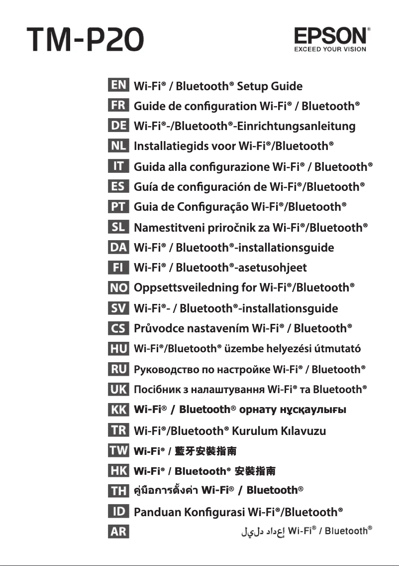 Image de la première page du manuel de l'appareil TM-P20