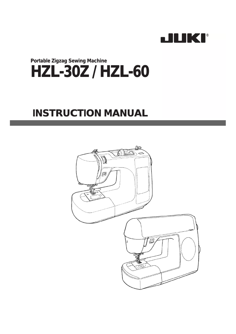 Page 1 de la notice Manuel utilisateur Juki HZL-30Z