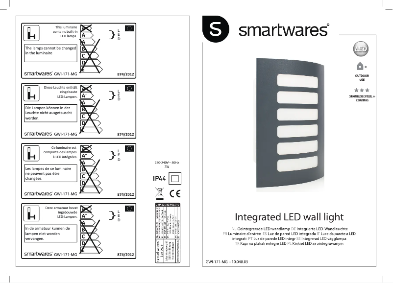 Page 1 de la notice Manuel utilisateur Smartwares GWI-171-MG