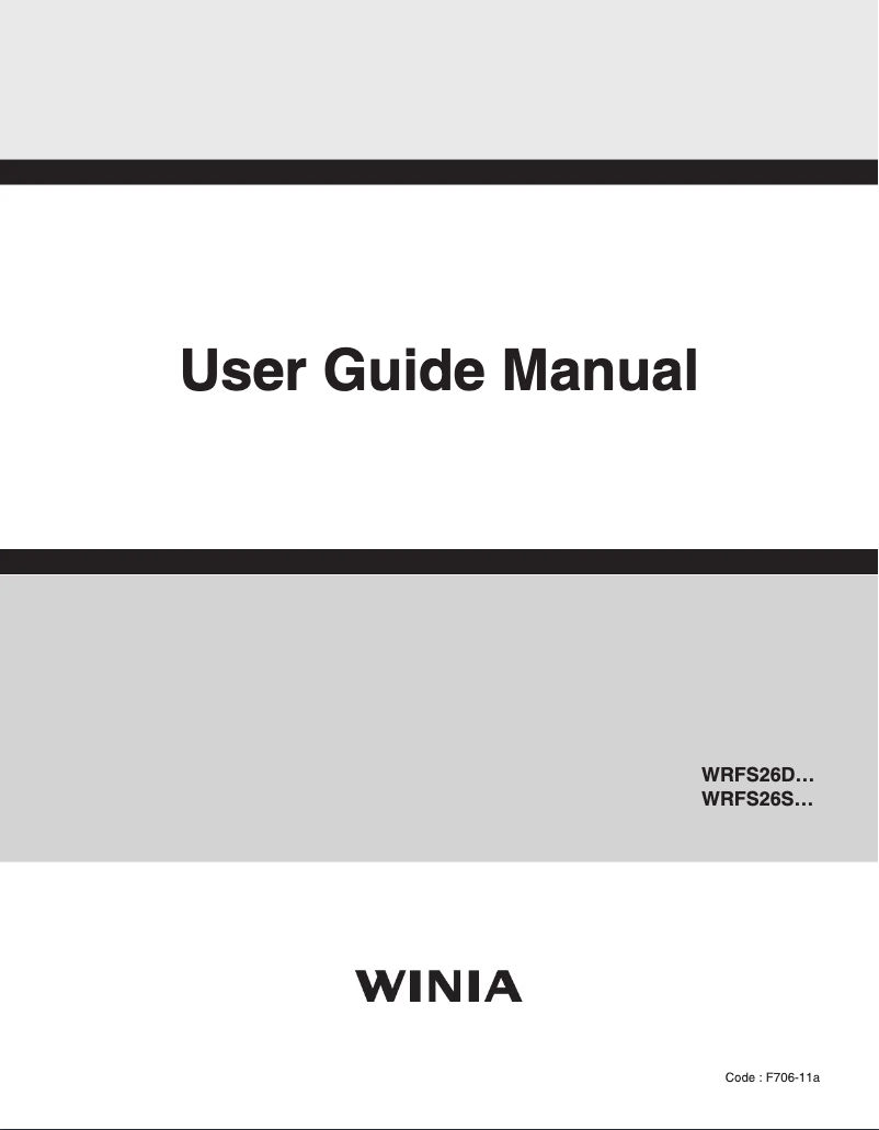 Page 1 de la notice Manuel utilisateur Winia WRFS26DTJE