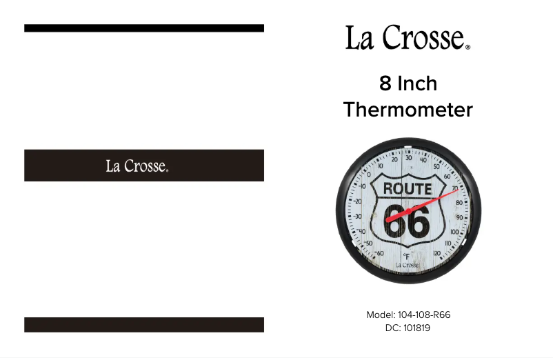Page n°1 - Manuel utilisateur La Crosse Technology 104-108-R66