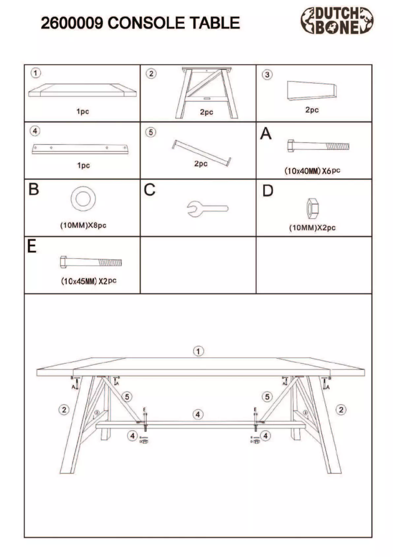 Page n°1 - Manuel utilisateur Dutchbone Dustin
