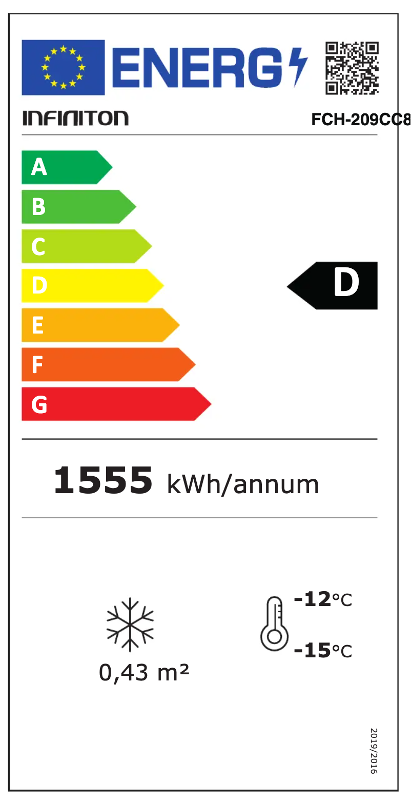 Page n°1 - Label énergétique Infiniton FCH-209CC82WEC