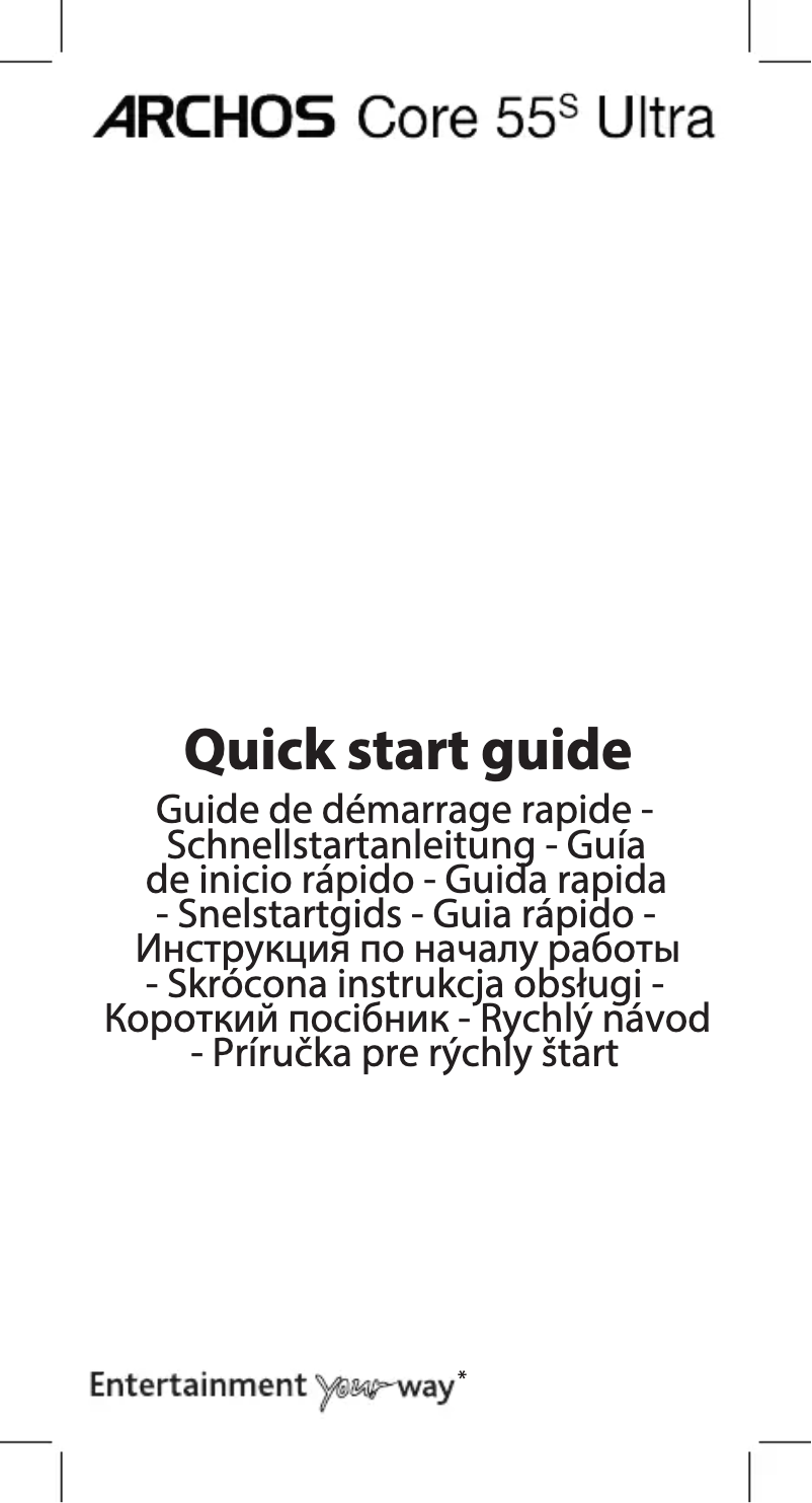 Page 1 de la notice Manuel utilisateur Archos Core 55S Ultra