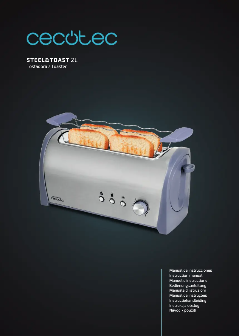 Page n°1 - Manuel utilisateur Cecotec Steel&Toast 2L