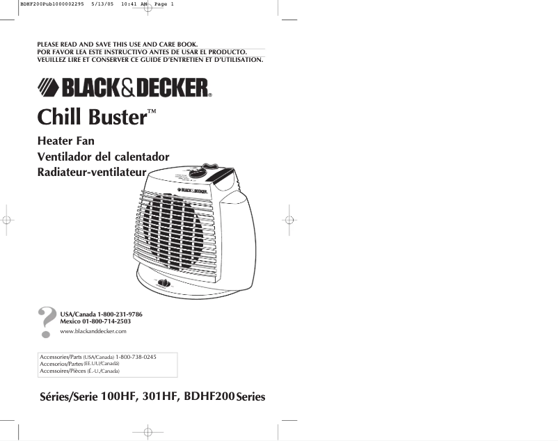 Page 1 de la notice Manuel utilisateur Black & Decker 100HF