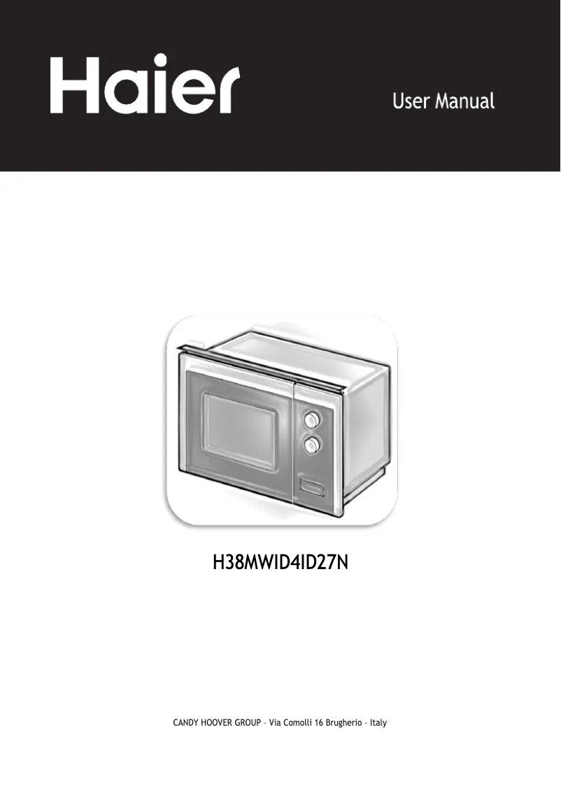 Image de la première page du manuel de l'appareil H38MWID4ID27N