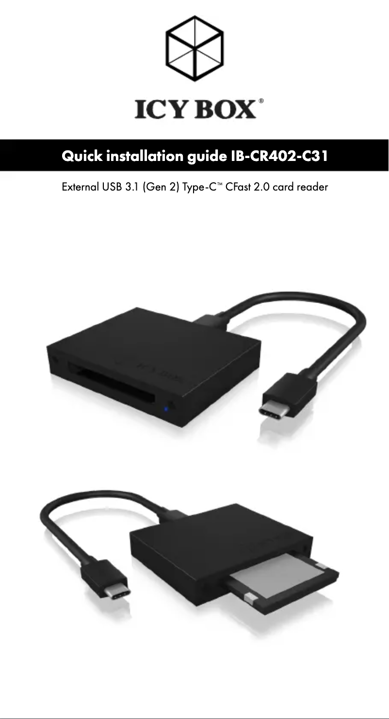 Página 1 del manual Manual de usuario Raidsonic IB-CR402-C31