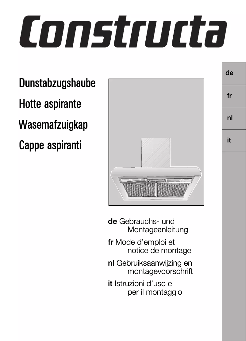 Page 1 de la notice Manuel utilisateur Constructa CD636050