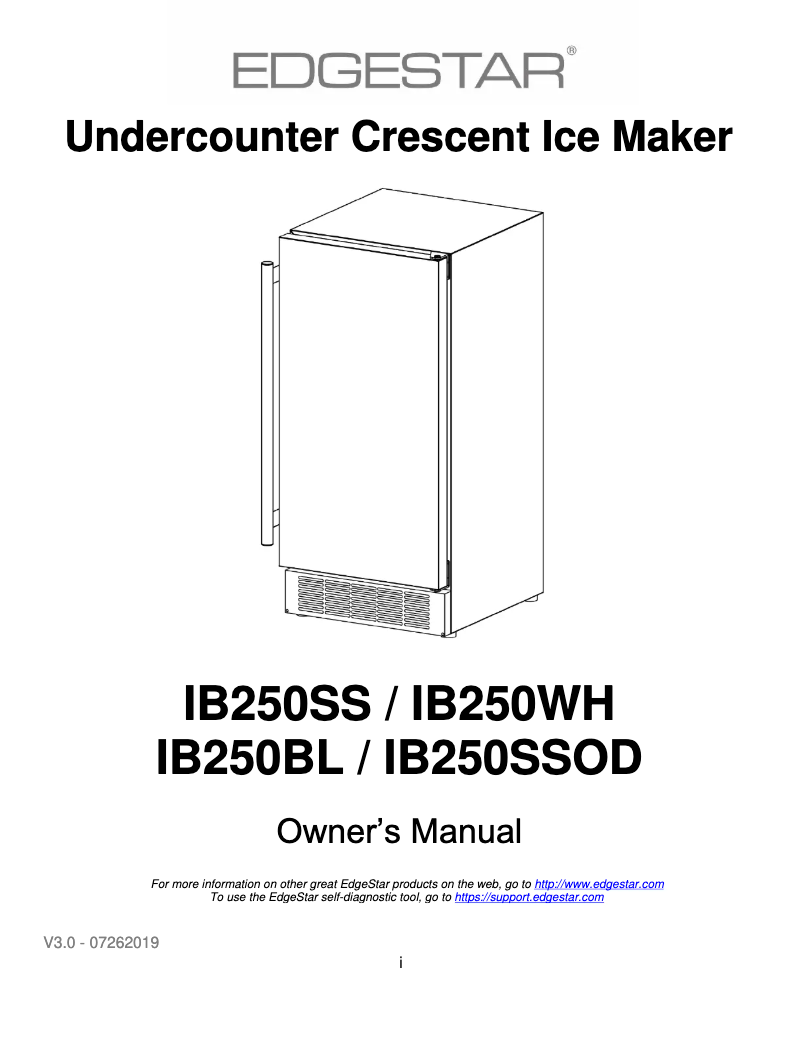 Image de la première page du manuel de l'appareil IB250BL