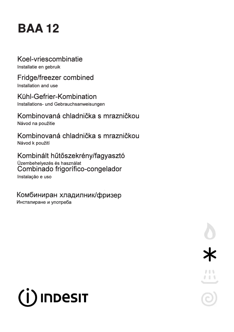 Page n°1 - Manuel utilisateur Indesit BAA12