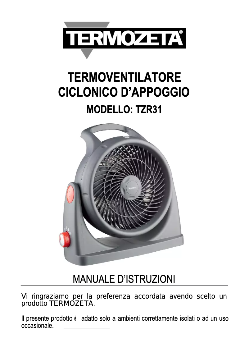 Page n°1 - Manuel utilisateur Termozeta TZR31