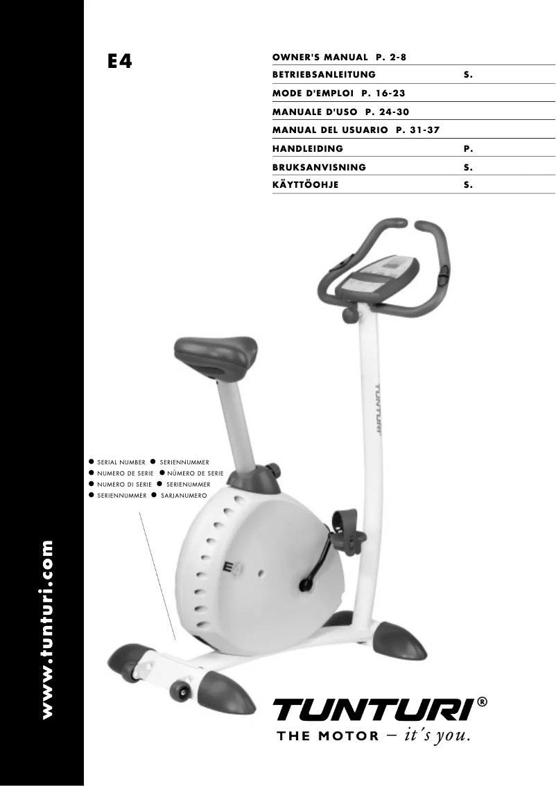 Image de la première page du manuel de l'appareil E4