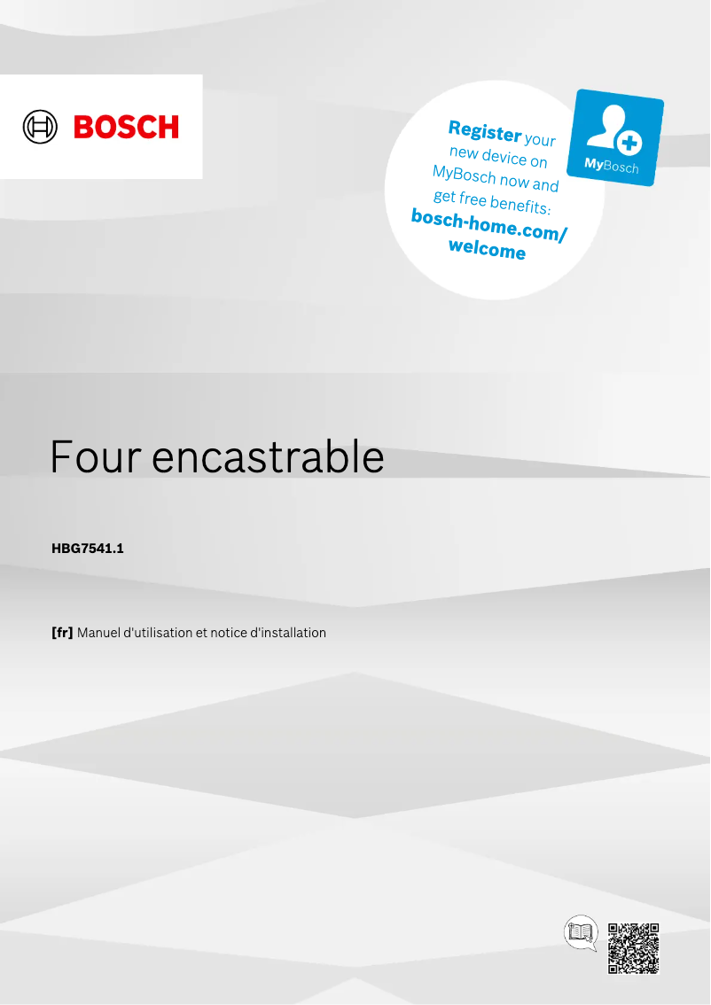 Page 1 de la notice Manuel utilisateur Bosch HBG7541B1