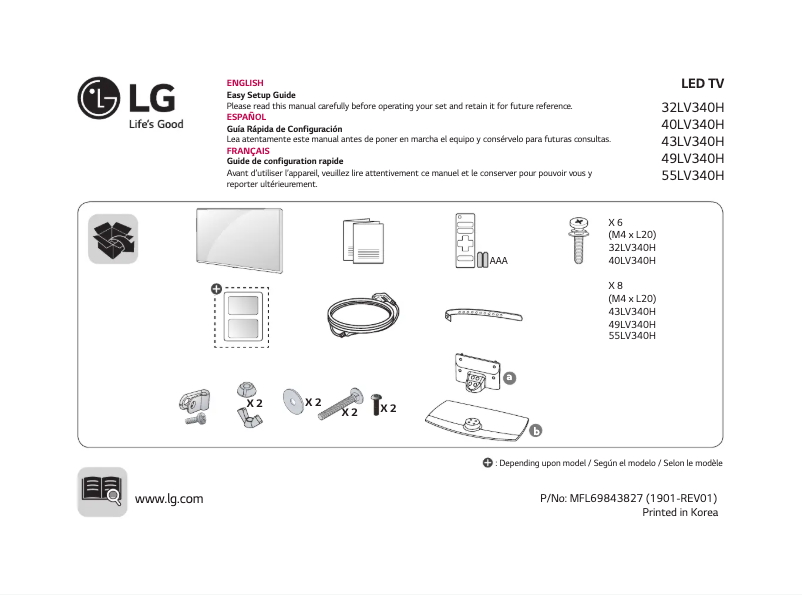 Página 1 del manual Manual de usuario LG 40LV340H