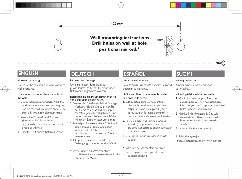 Image de la première page du manuel de l'appareil DCB2270
