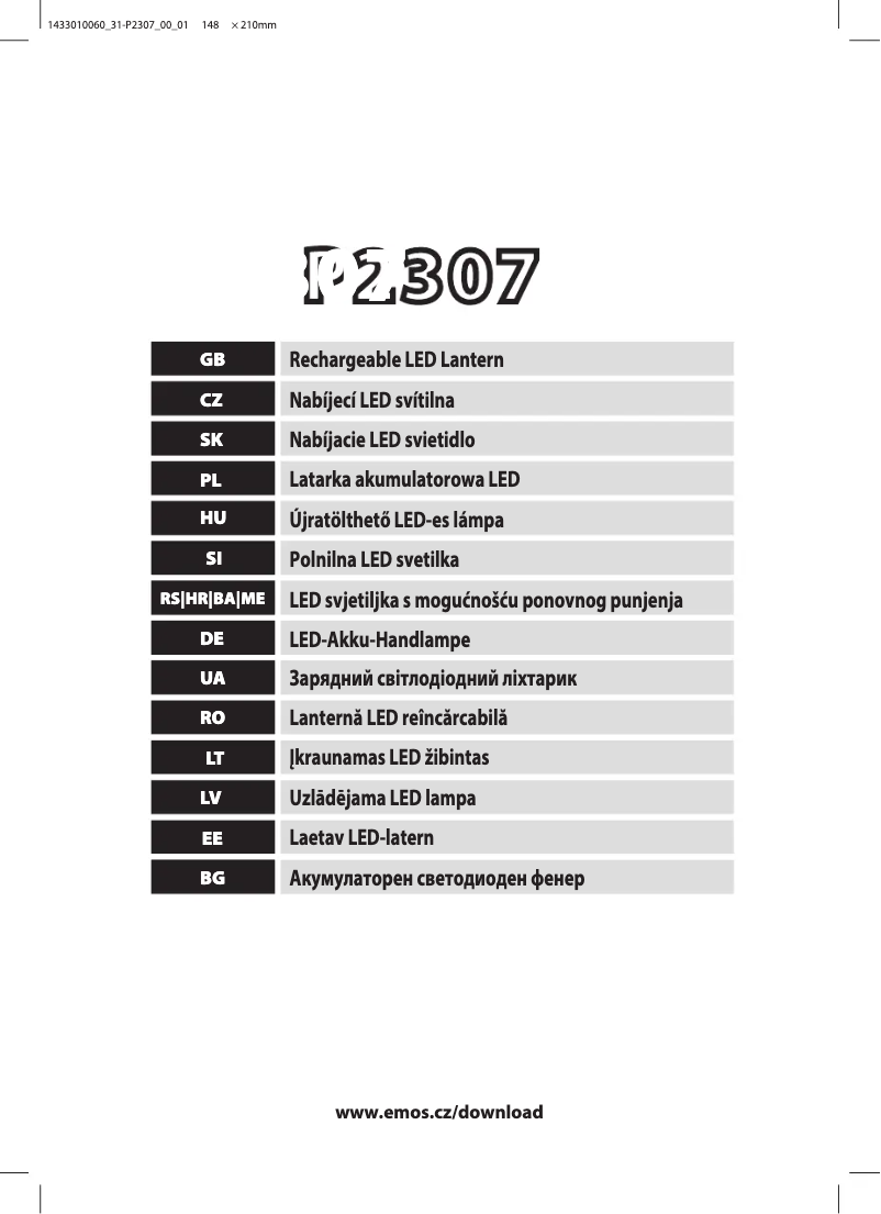 Page n°1 - Manuel utilisateur Emos P2307