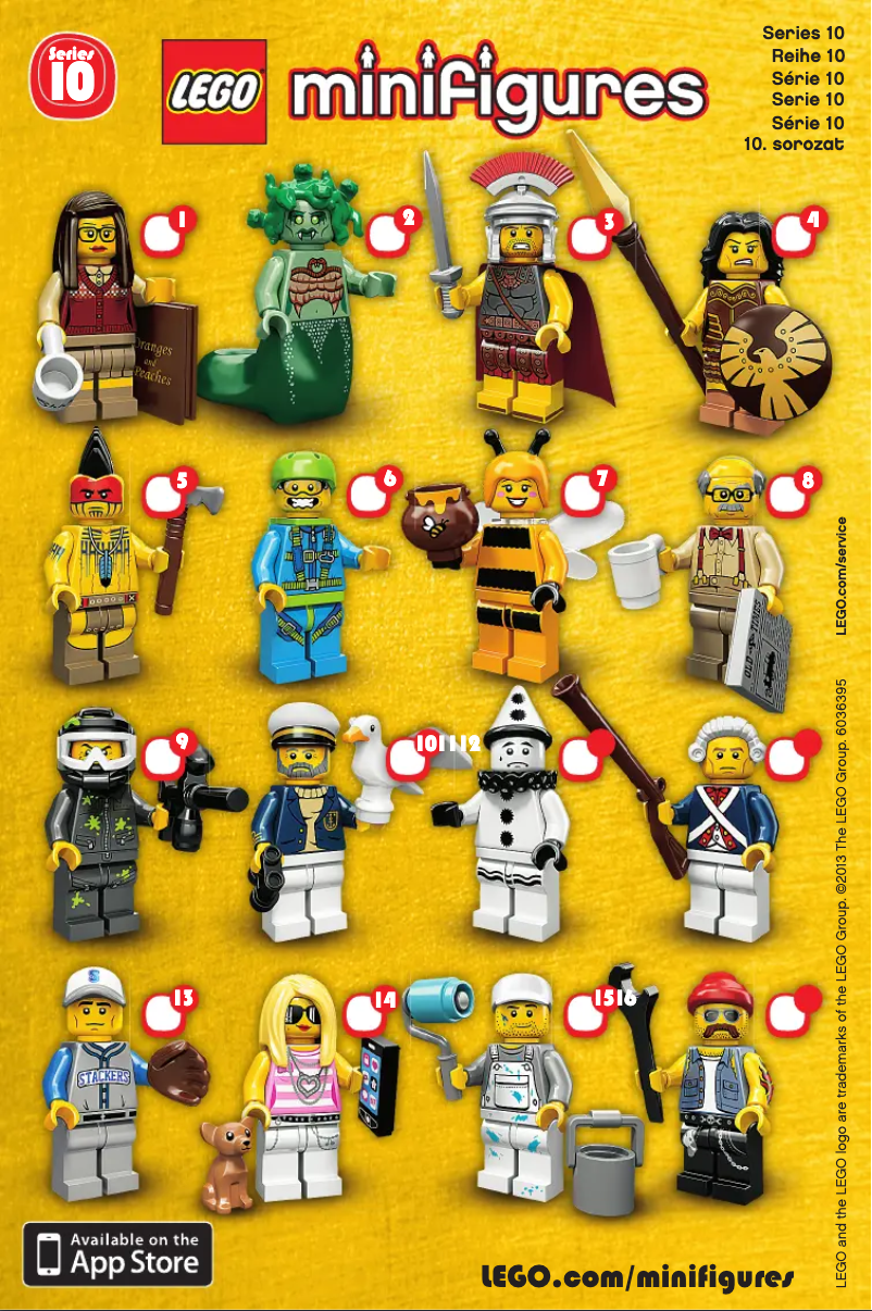 Page 1 de la notice Manuel utilisateur Lego Minifigures 71001