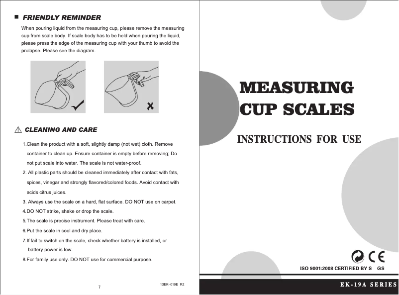 Image de la première page du manuel de l'appareil EK6750