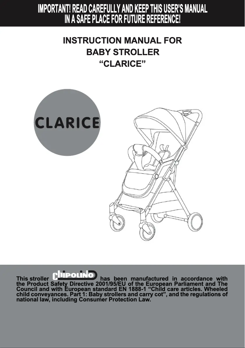 Page n°1 - Manuel utilisateur Chipolino Clarice