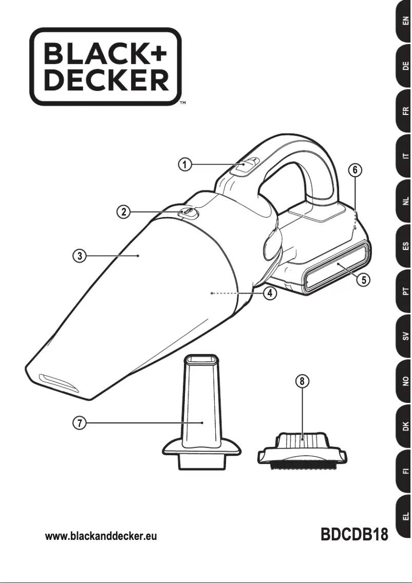 Page n°1 - Manuel utilisateur Black & Decker Dustbuster BDCDB18
