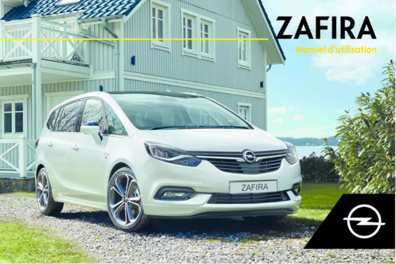 Image de la première page du manuel de l'appareil Zafira (2018)