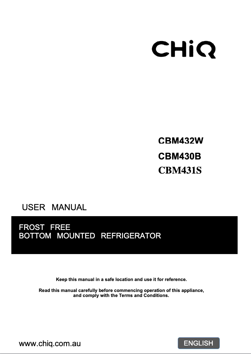 Page n°1 - Manuel utilisateur CHiQ CSH430B