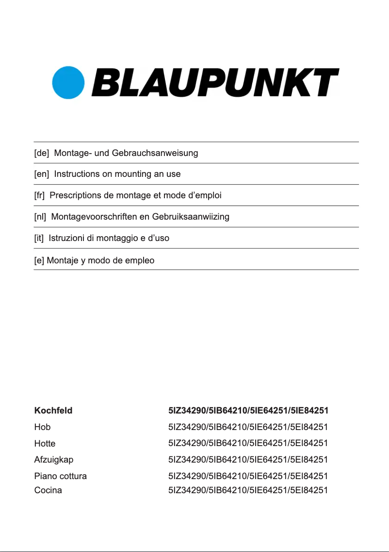 Image de la première page du manuel de l'appareil 5IZ34290